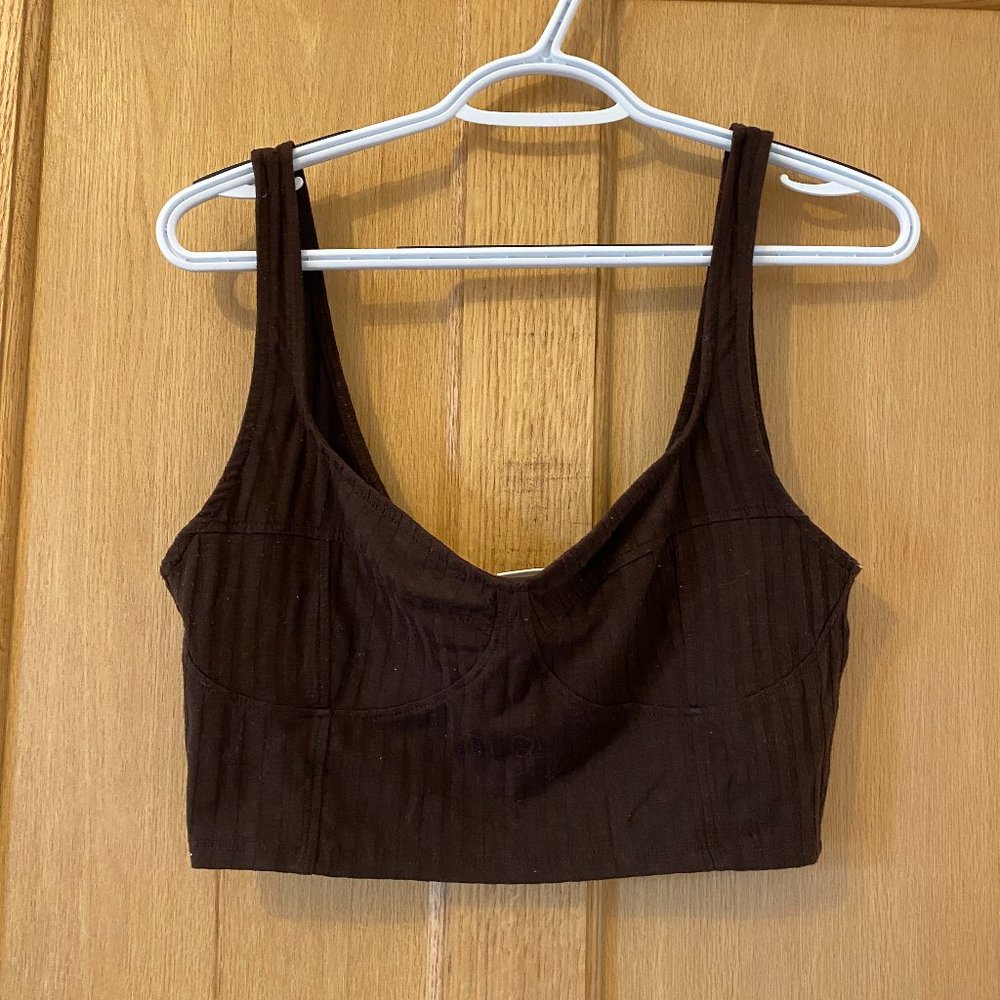 Brown Crop Top